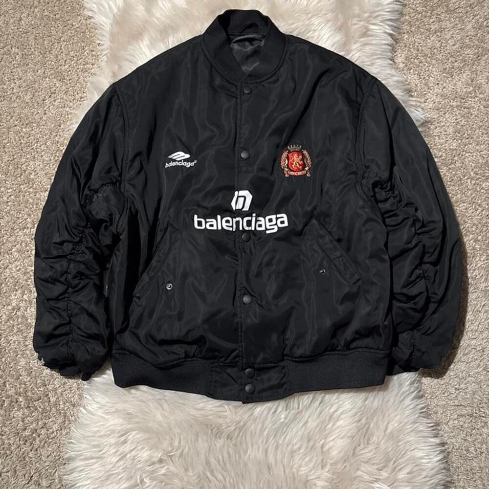 Balenciaga black bomber jacket bomber